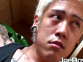 Blond Japanese twink toys with hole and strokes his dick nathan chinese gay porn