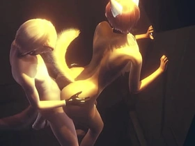 Furry Yaoi - Fox gives boy a handjob then fucks him against the wall in an alley - Anime Manga Asian Japanese Game Porn Gay porn gay bdsm asian