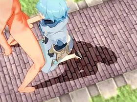 Genshin Impact Yaoi - Tartaglia x Chongyun HardSex - Sissy crossdress Japanese Asian Manga Anime Game Porn Gay gay asian office porn