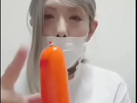 女装子 - ちあみ おしりでソーセージを食べます asian gay porn daddy