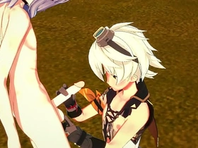 Genshin Impact Yaoi- Bennett Handjob and fucked by Razor - Japanese asian manga anime game porn gay japanese gay tied porn