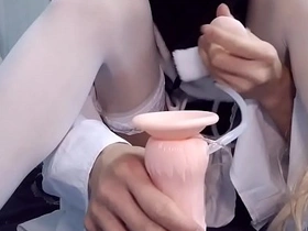 伪娘的跳蛋高潮，和口交示范 asian teen gay sex porn