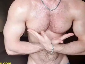 Big muscle guy shows off his muscles loves nipple play and flexes his guns! chinese gay wrestling porn hub