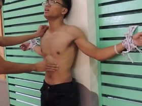 Asian boy gutpunch gay threesome asian porn