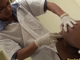 Asian pissing twink barebacked by doctor after anal exam gay chinese foot worship porn