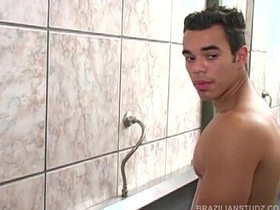 Latino Threesome Public Toilet Sex gay porn muscle japanese