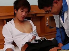 Tiny Asian twink anallydrilled by doctor after rimming porn gay chinese sissy