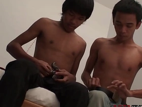 Asian twink gets tiedup and barebacked after blowing dick robbie dash gay chinese porn