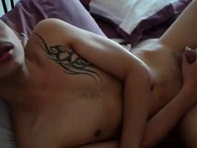 Thai Gay Boy Kai wanking his asian cock korean gay porn handsome