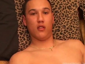 Twink Arik Strips Naked and Strokes Out His Cum taiwan banana gay porn