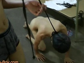Slim Horny Slave Boy Doggy Trainning chinese muscle bull gay porn