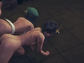 Genshin Impact Yaoi - 2 Venti Dildo and threesome - Sissy crossdress Japanese Asian Manga Anime Game Porn Gay gay asian fist porn